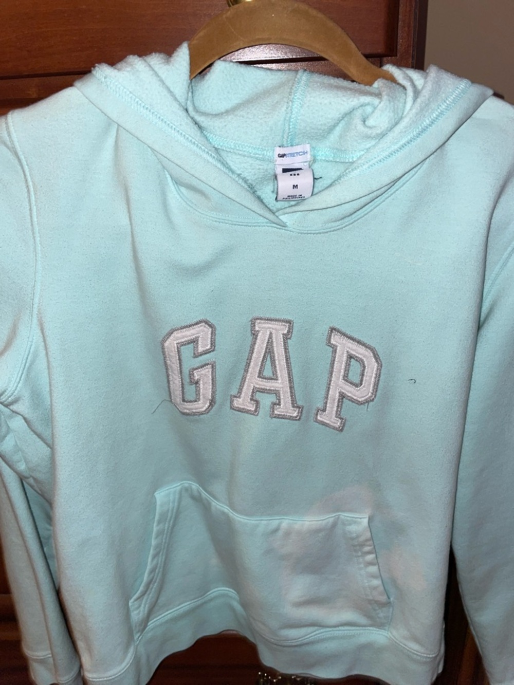 GAP Mint Green Hoodie with Logo Tag